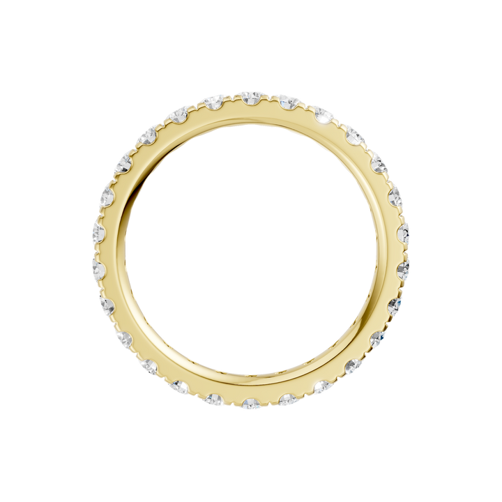 Pave Eternity Band (Round) in 14K Yellow Gold – Silvadi Jewelry Aurora CO