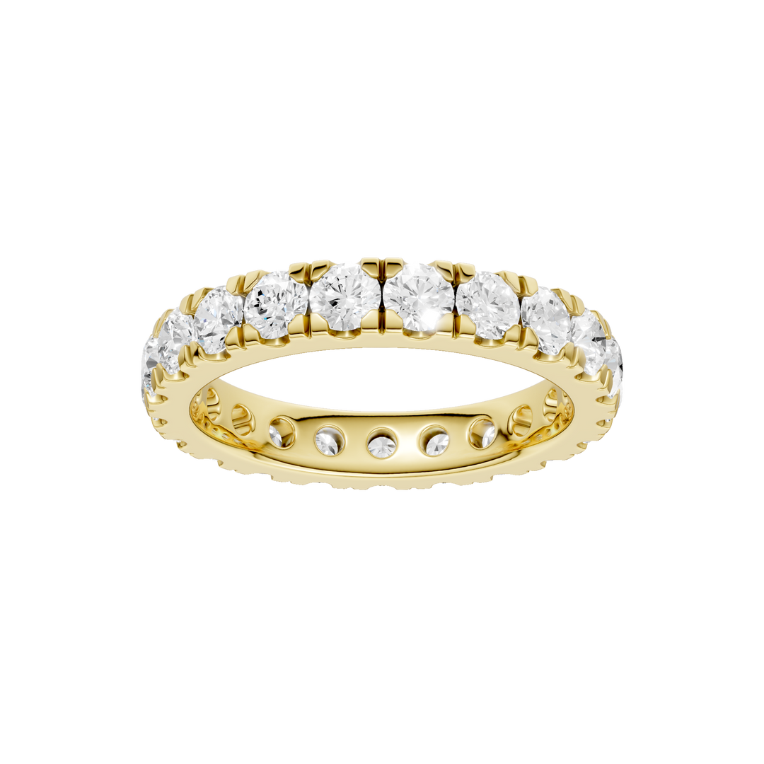 Pave Eternity Band (Round) in 14K Yellow Gold – Silvadi Jewelry Aurora CO
