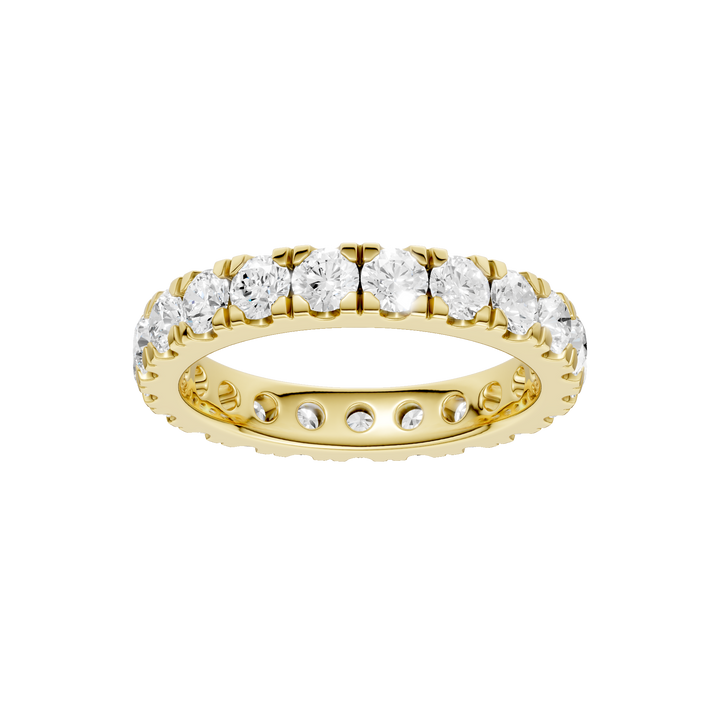 Pave Eternity Band (Round) in 14K Yellow Gold – Silvadi Jewelry Aurora CO
