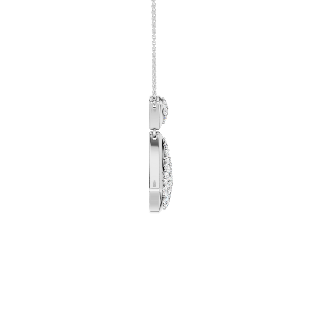 Pave Fan Motif Pendant (Round) in 14K White Gold – Silvadi Jewelry Aurora CO