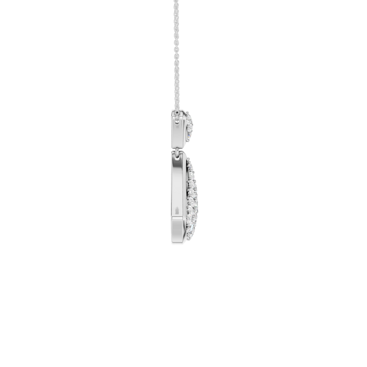 Pave Fan Motif Pendant (Round) in 14K White Gold – Silvadi Jewelry Aurora CO