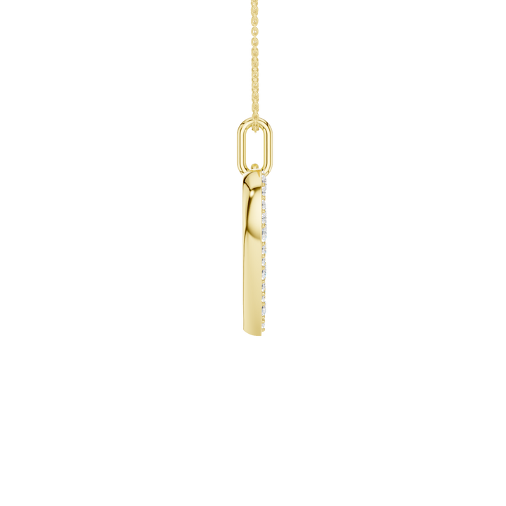 Pave Heart Pendant (Round) in 14K Yellow Gold – Silvadi Jewelry Aurora CO