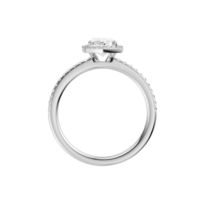 Petite Halo/Peg Head Engagement Ring (Marquise) in 14K White Gold – Silvadi Jewelry Aurora CO