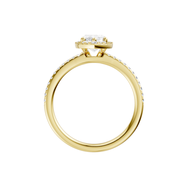Petite Halo/Peg Head Engagement Ring (Marquise) in 14K Yellow Gold – Silvadi Jewelry Aurora CO