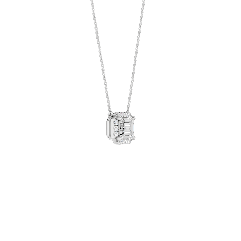 Petite Halo Pendant (Emerald) in 14K White Gold – Silvadi Jewelry Aurora CO