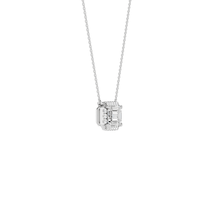 Petite Halo Pendant (Emerald) in 14K White Gold – Silvadi Jewelry Aurora CO