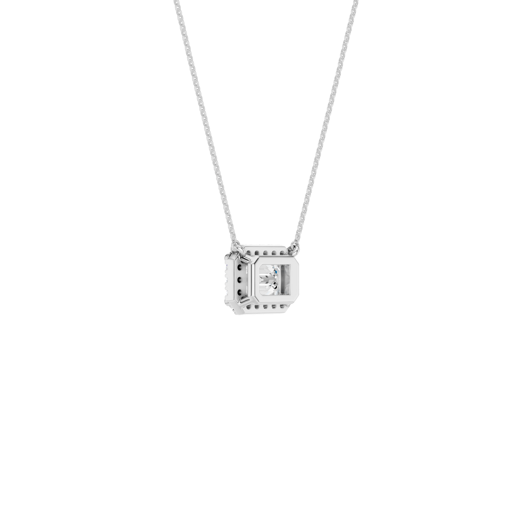 Petite Halo Pendant (Emerald) in 14K White Gold – Silvadi Jewelry Aurora CO
