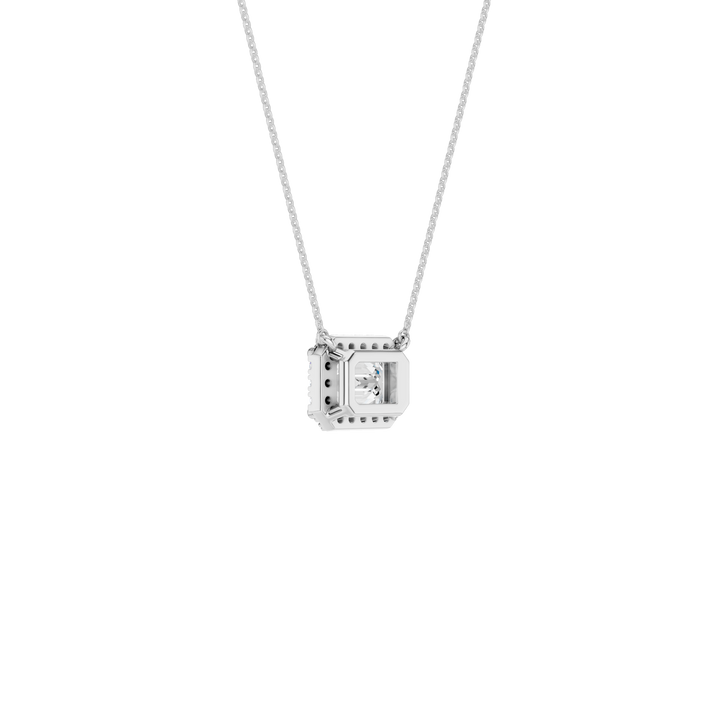 Petite Halo Pendant (Emerald) in 14K White Gold – Silvadi Jewelry Aurora CO