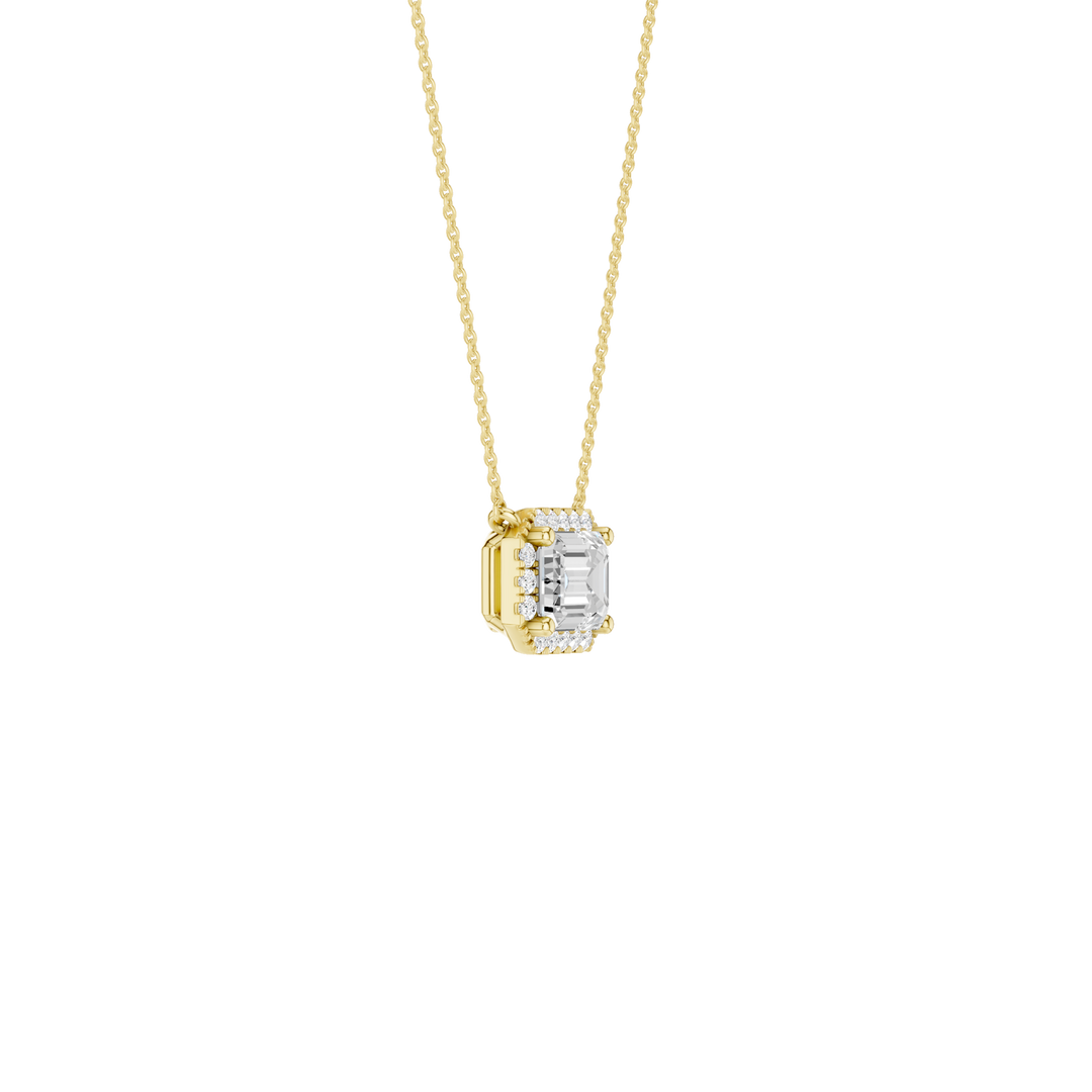 Petite Halo Pendant (Emerald) in 14K Yellow Gold – Silvadi Jewelry Aurora CO