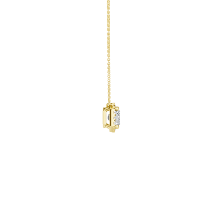 Petite Halo Pendant (Emerald) in 14K Yellow Gold – Silvadi Jewelry Aurora CO