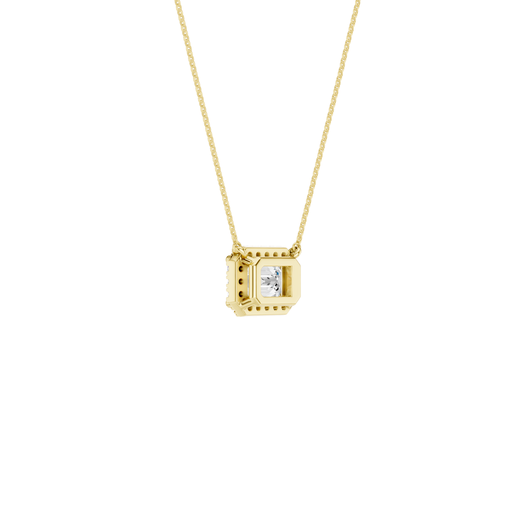 Petite Halo Pendant (Emerald) in 14K Yellow Gold – Silvadi Jewelry Aurora CO