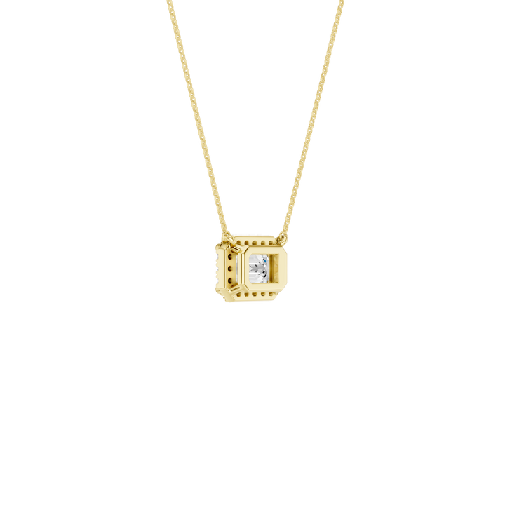 Petite Halo Pendant (Emerald) in 14K Yellow Gold – Silvadi Jewelry Aurora CO