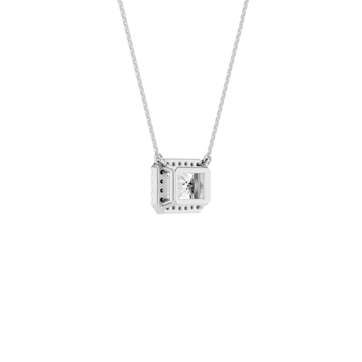 Petite Halo Pendant (Radiant) in 14K White Gold – Silvadi Jewelry Aurora CO