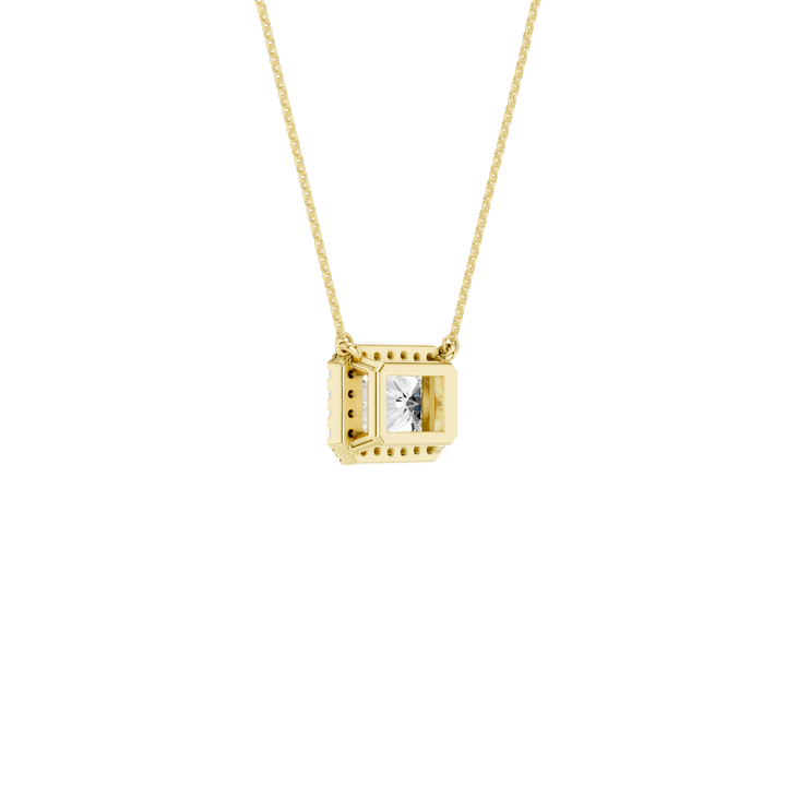 Petite Halo Pendant (Radiant) in 14K Yellow Gold – Silvadi Jewelry Aurora CO