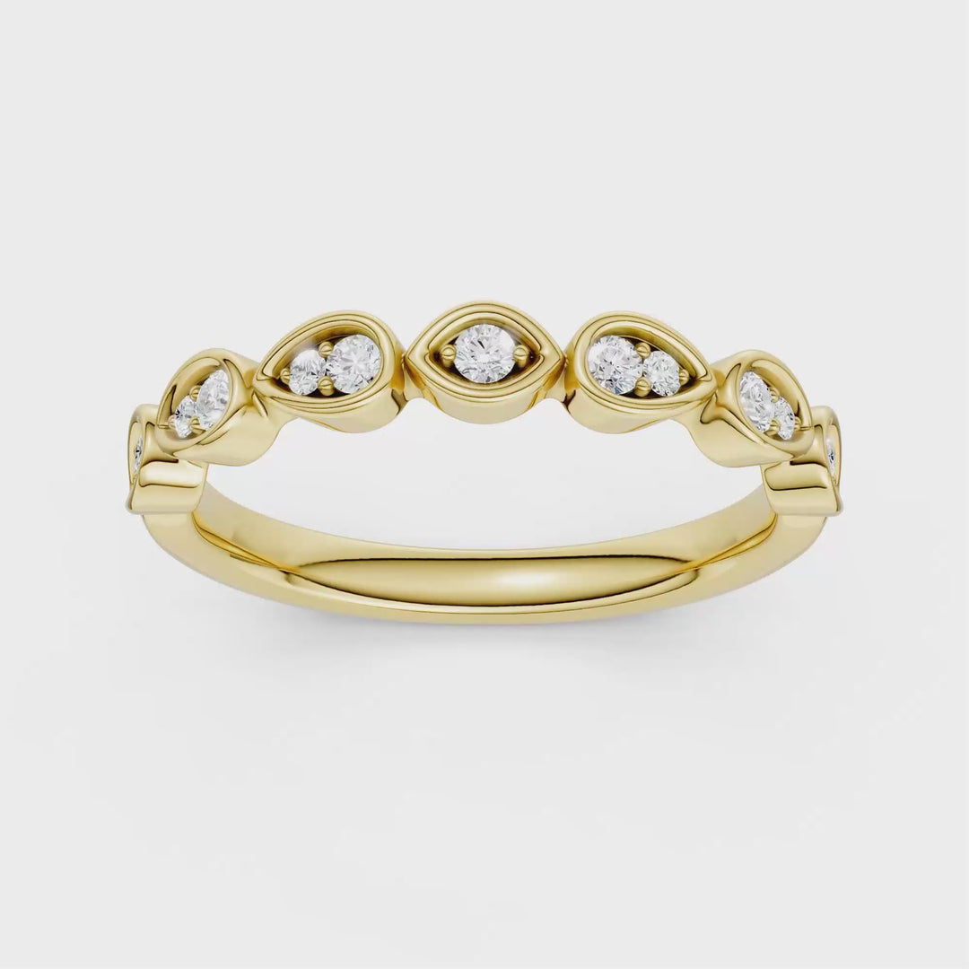 Matching Band for Trellis Shank Engagement Ring (Round) in 14K Yellow Gold – Silvadi Jewelry Aurora CO