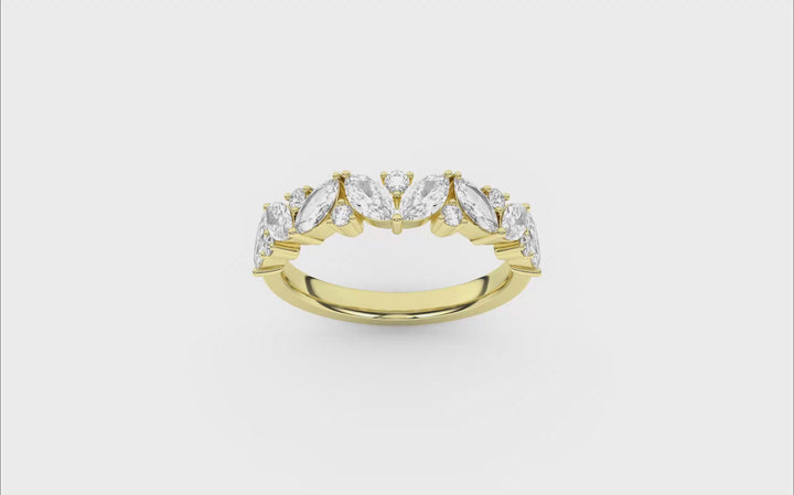 Marquise Fashion Band (Marquise, Round) in 14K Yellow Gold – Silvadi Jewelry Aurora CO