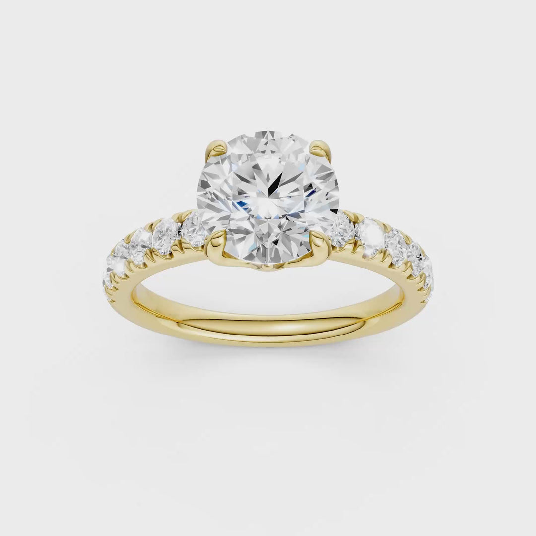 Tulip Head Engagement Ring (Round) in 14K Yellow Gold – Silvadi Jewelry Aurora CO