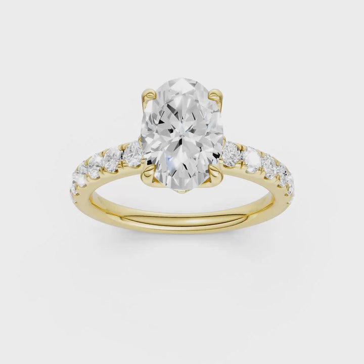 Tulip Head Engagement Ring (Oval) in 14K Yellow Gold – Silvadi Jewelry Aurora CO