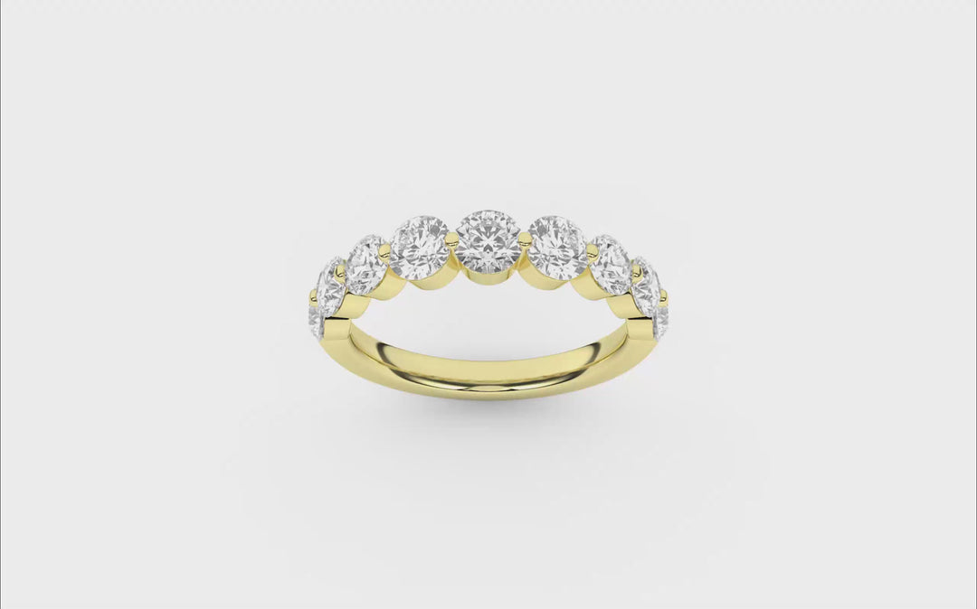 9-Stone Anniversary Band (Round) in 14K Yellow Gold – Silvadi Jewelry Aurora CO