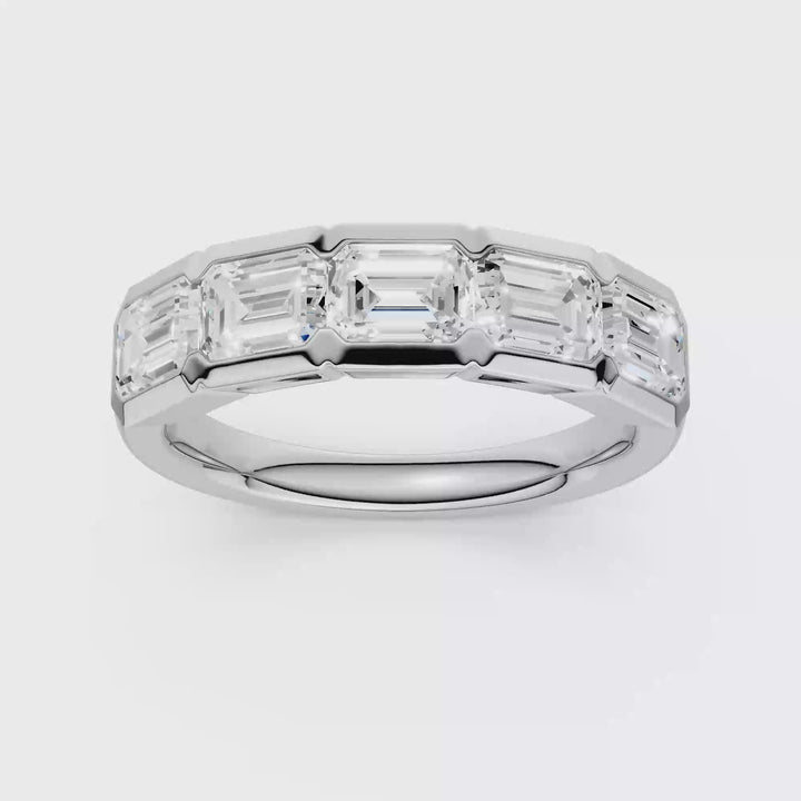 Stackable Ring (Round, Emerald) in 14K White Gold – Silvadi Jewelry Aurora CO