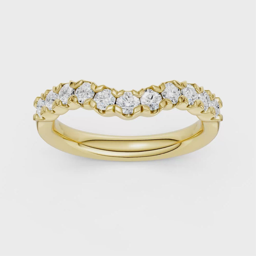 Matching Band for Elegant Halo Designs Ring (Round) in 14K Yellow Gold – Silvadi Jewelry Aurora CO