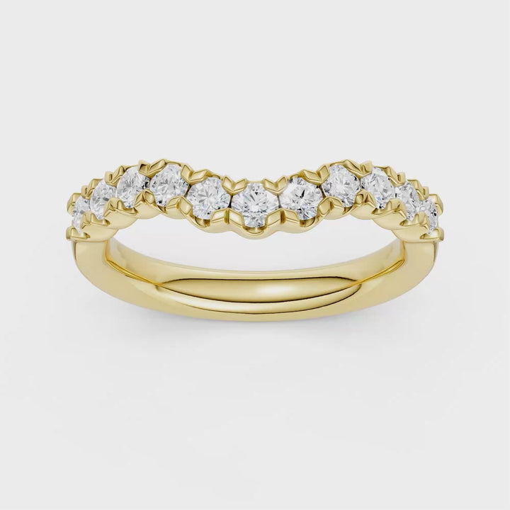 Matching Band for Elegant Halo Designs Ring (Round) in 14K Yellow Gold – Silvadi Jewelry Aurora CO
