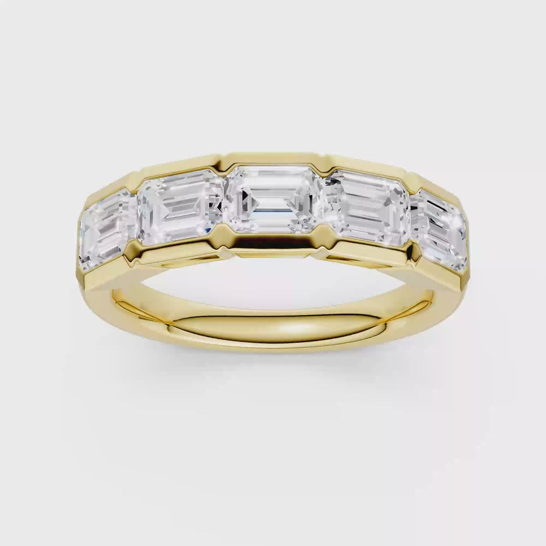 Stackable Ring (Round, Emerald) in 14K Yellow Gold – Silvadi Jewelry Aurora CO