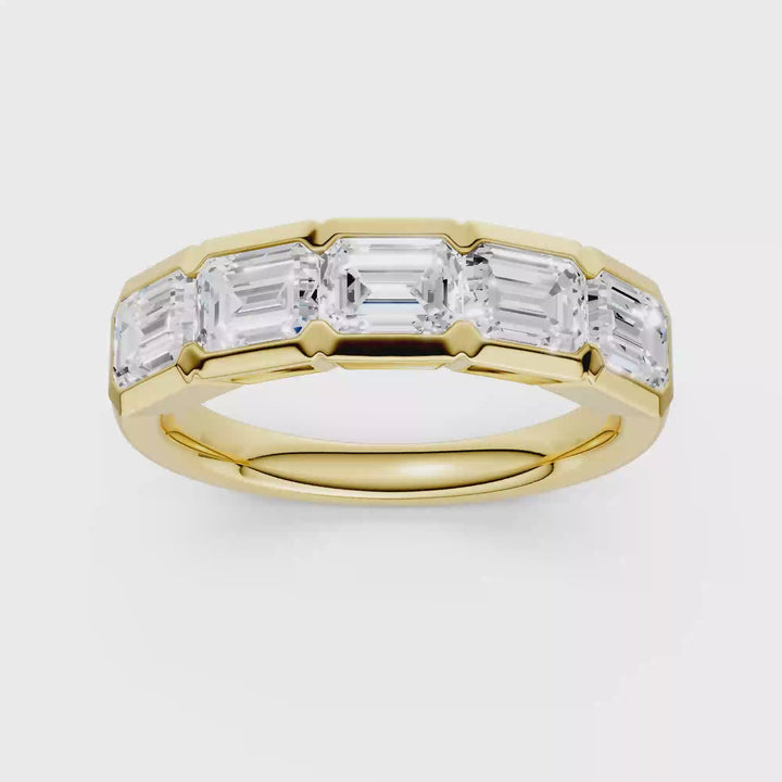 Stackable Ring (Round, Emerald) in 14K Yellow Gold – Silvadi Jewelry Aurora CO