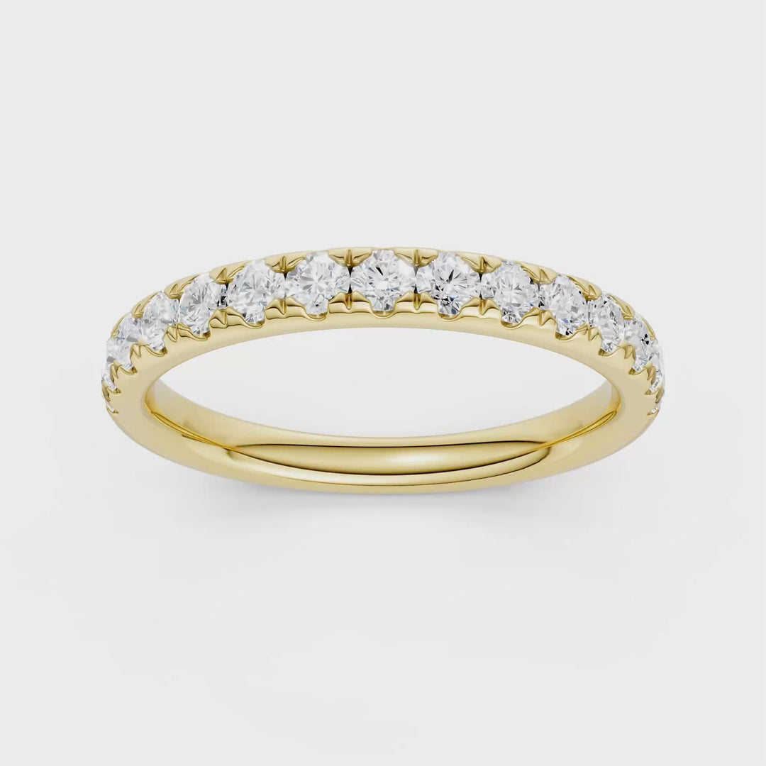Matching Band for Tulip Head Engagement Ring (Round) in 14K Yellow Gold – Silvadi Jewelry Aurora CO