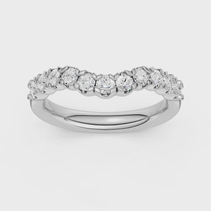 Matching Band for Elegant Halo Designs Ring (Round) in 14K White Gold – Silvadi Jewelry Aurora CO