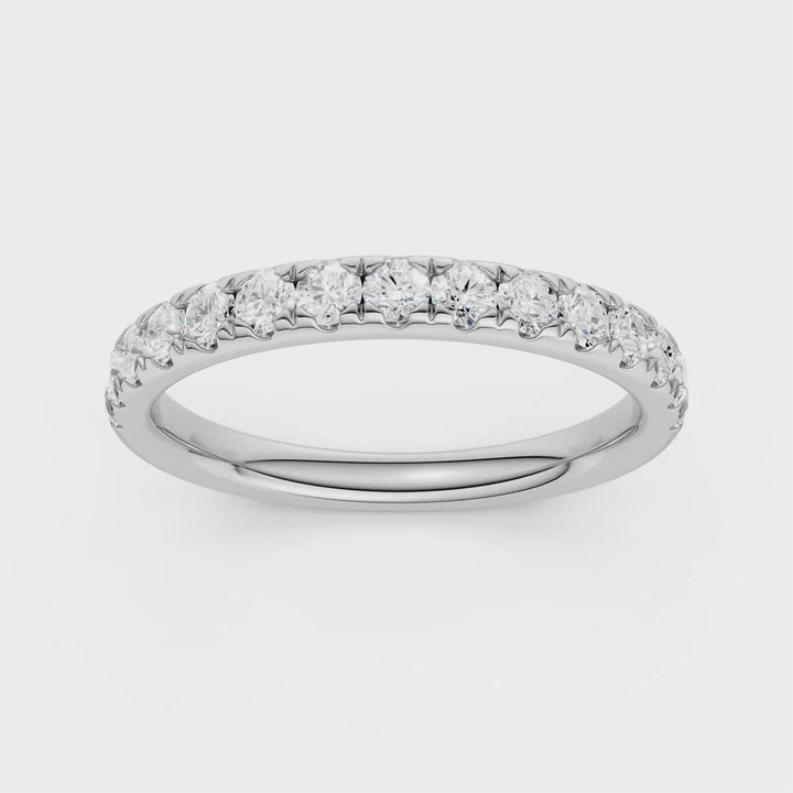 Matching Band for Tulip Head Engagement Ring (Round) in 14K White Gold – Silvadi Jewelry Aurora CO