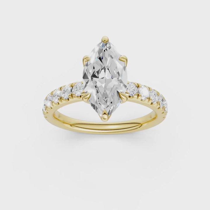 Tulip Head Engagement Ring (Marquise) in 14K Yellow Gold – Silvadi Jewelry Aurora CO