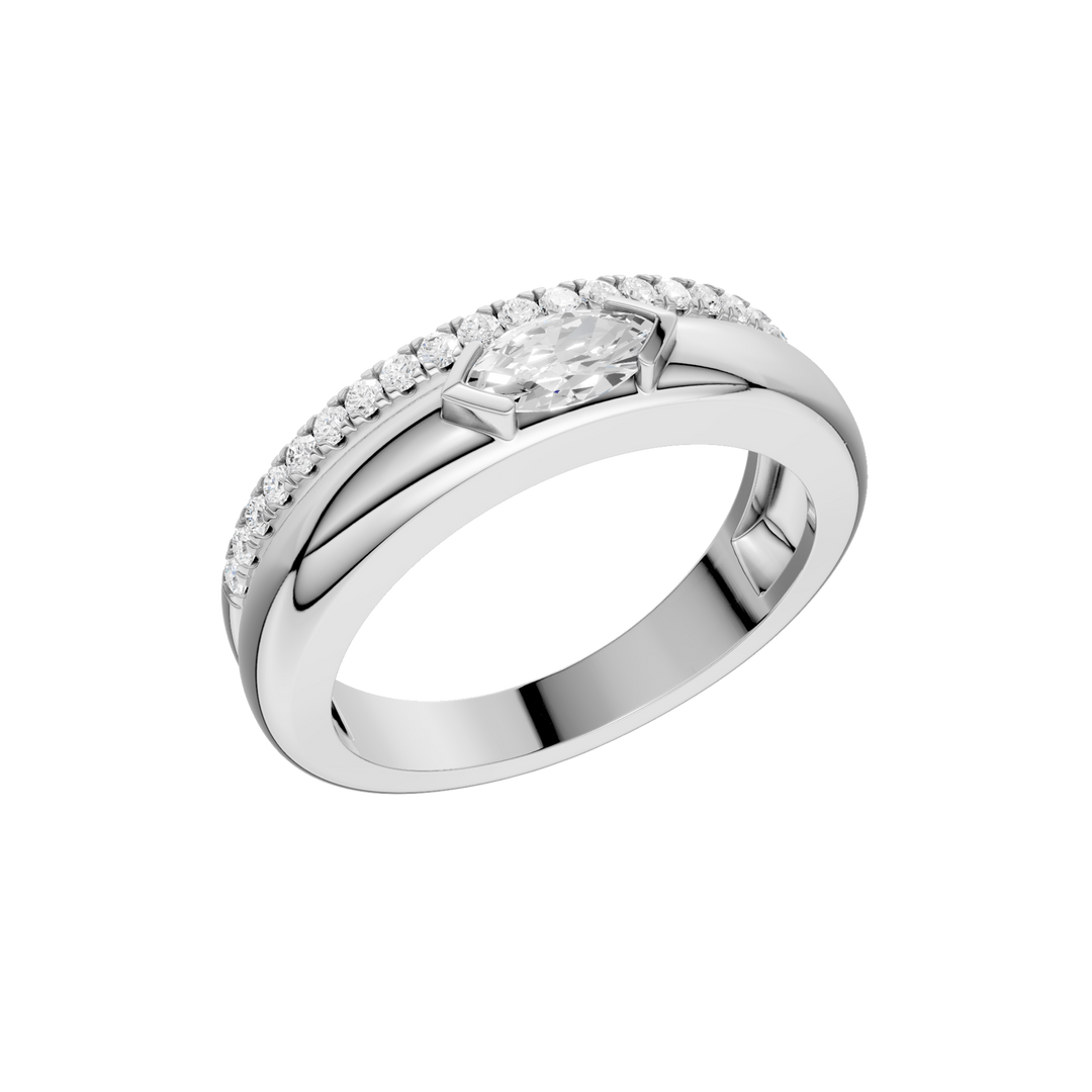 Right Hand Ring (Marquise) in 14K White Gold – Silvadi Jewelry Aurora CO
