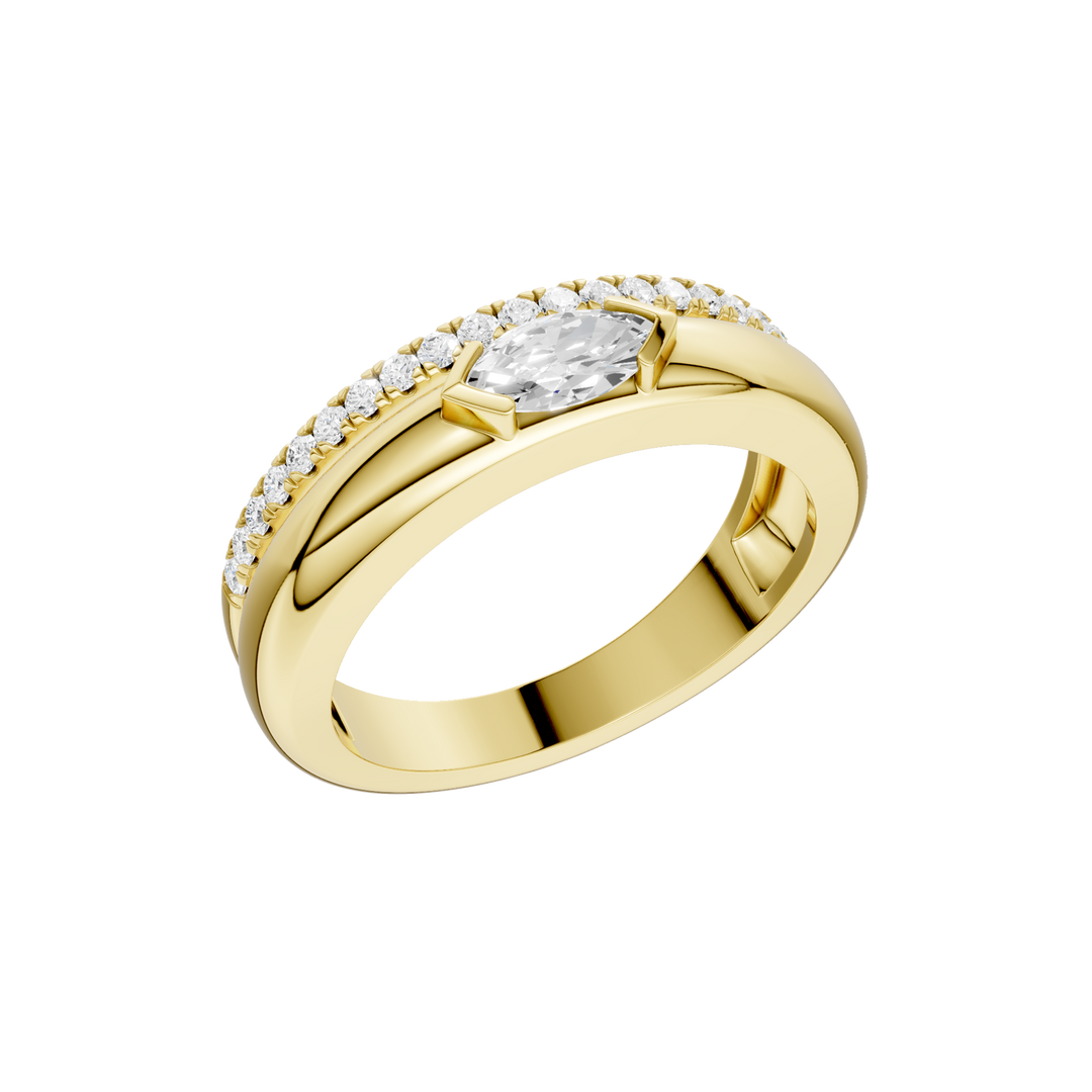 Right Hand Ring (Marquise) in 14K Yellow Gold – Silvadi Jewelry Aurora CO