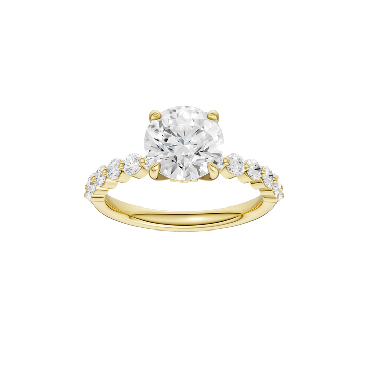 Classic Single Shared-Prong Engagement Ring (Round) in 14K Yellow Gold – Silvadi Jewelry Aurora CO