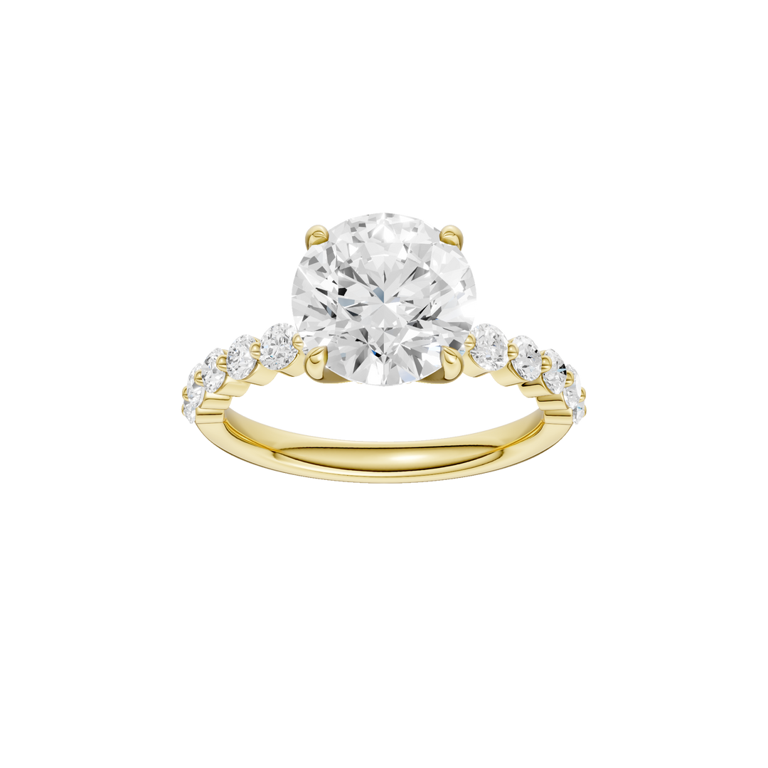 Classic Single Shared-Prong Engagement Ring (Round) in 14K Yellow Gold – Silvadi Jewelry Aurora CO