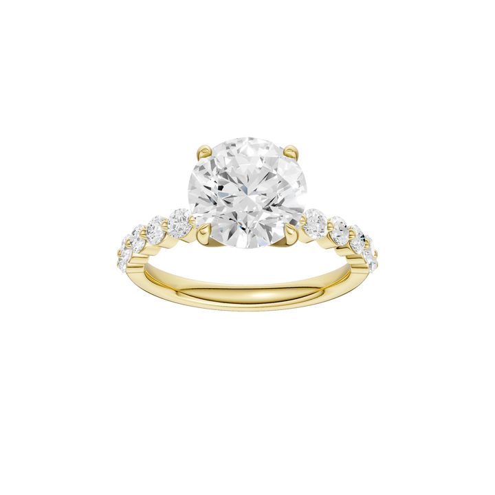 Classic Single Shared-Prong Engagement Ring (Round) in 14K Yellow Gold – Silvadi Jewelry Aurora CO