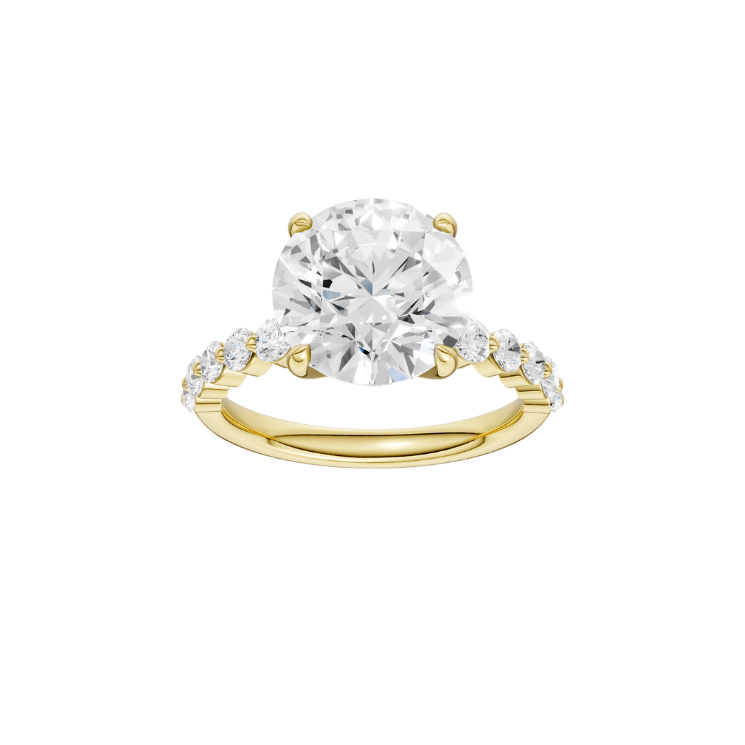 Classic Single Shared-Prong Engagement Ring (Round) in 14K Yellow Gold – Silvadi Jewelry Aurora CO