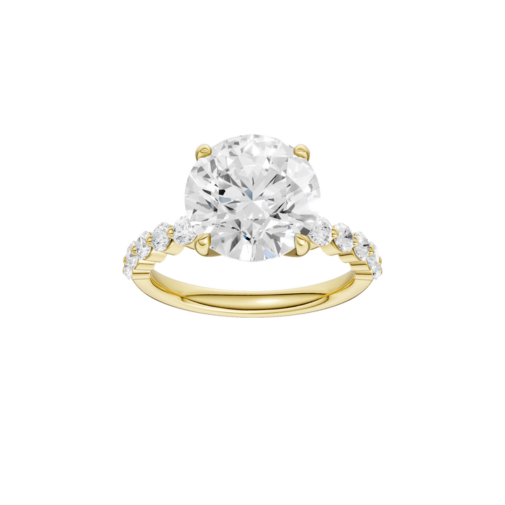 Classic Single Shared-Prong Engagement Ring (Round) in 14K Yellow Gold – Silvadi Jewelry Aurora CO