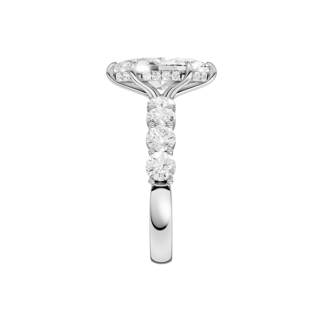 Semi Eternity Engagement Ring (Marquise) in 14K White Gold – Silvadi Jewelry Aurora CO