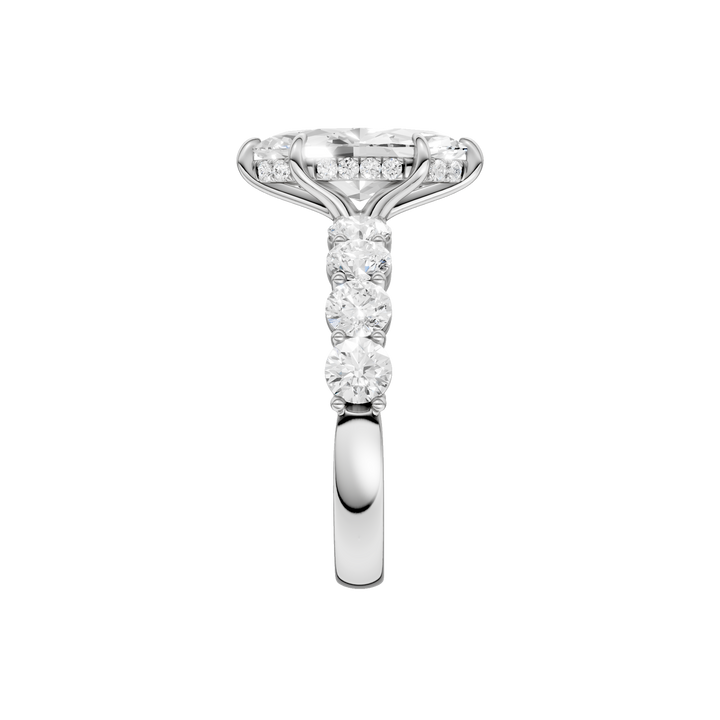 Semi Eternity Engagement Ring (Marquise) in 14K White Gold – Silvadi Jewelry Aurora CO