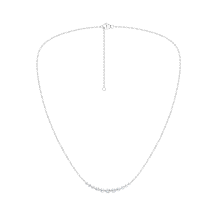 Smiley Graduated Diamond Necklace (Round) in 14K White Gold – Silvadi Jewelry Aurora CO