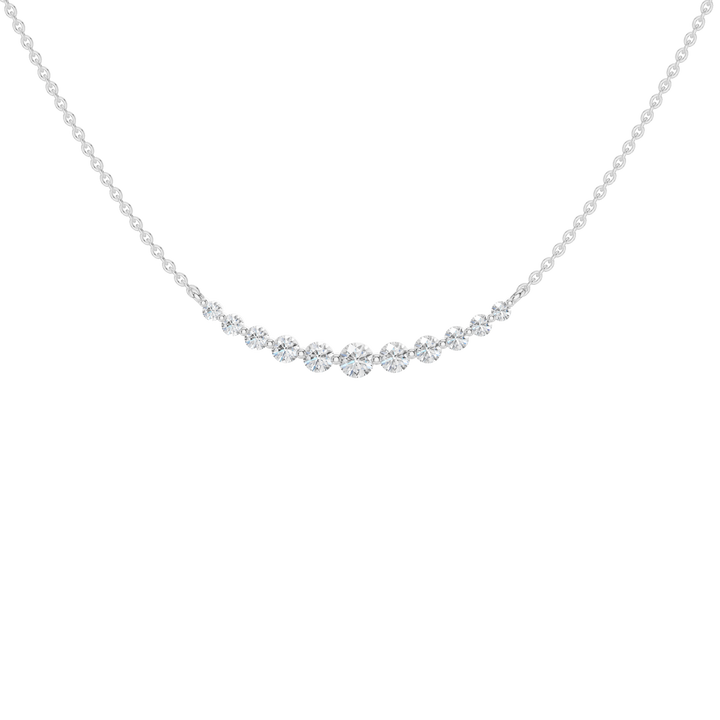 Smiley Graduated Diamond Necklace (Round) in 14K White Gold – Silvadi Jewelry Aurora CO