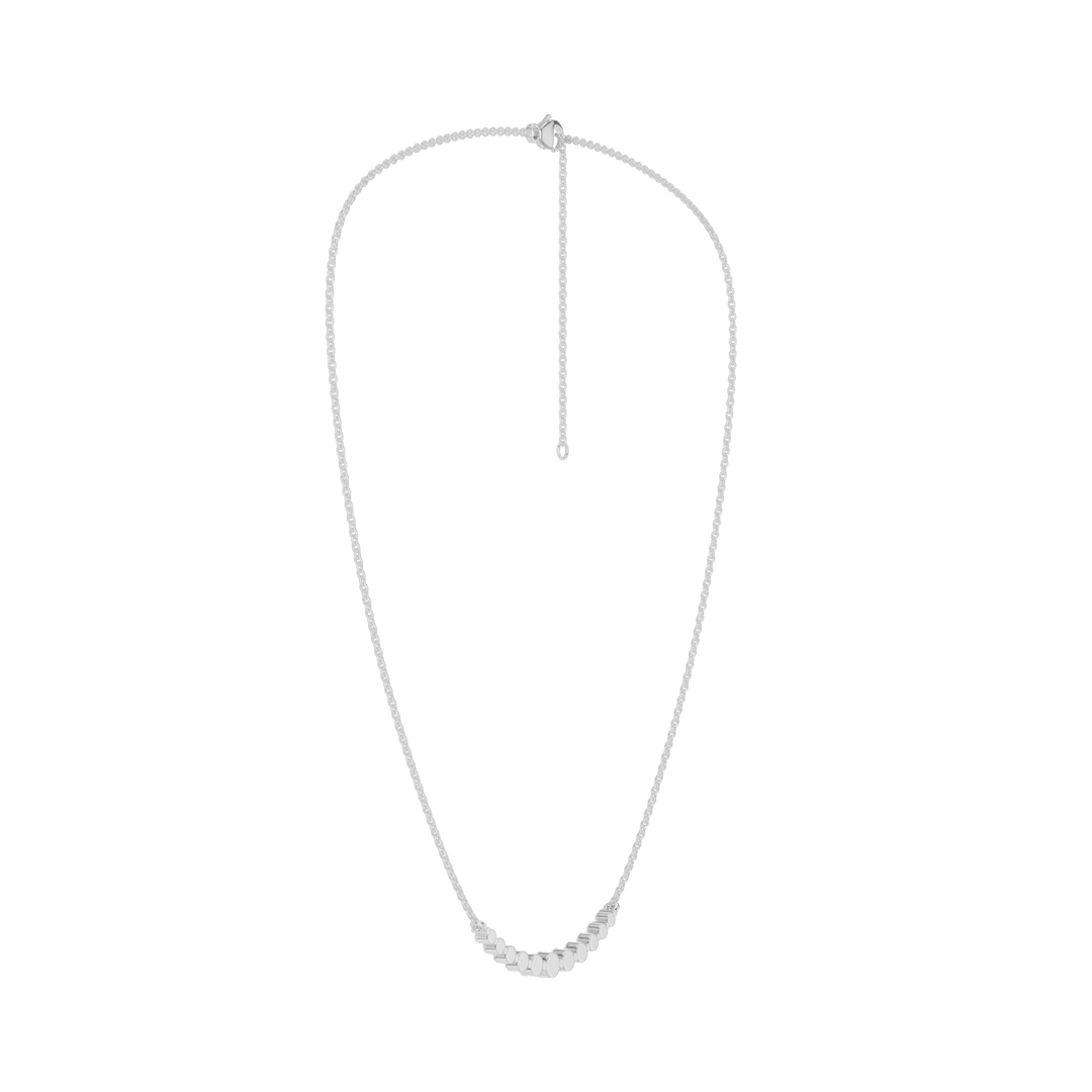 Smiley Graduated Diamond Necklace (Round) in 14K White Gold – Silvadi Jewelry Aurora CO