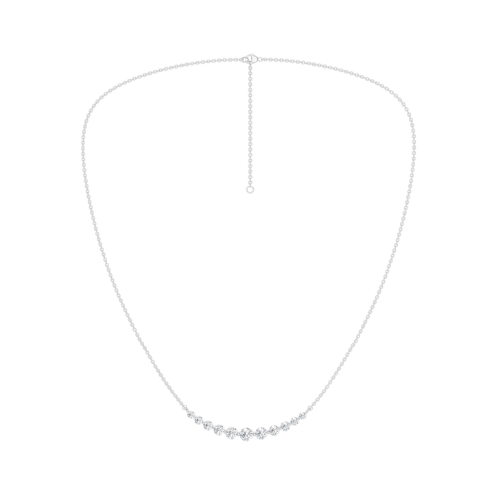 Smiley Graduated Diamond Necklace (Round) in 14K White Gold – Silvadi Jewelry Aurora CO