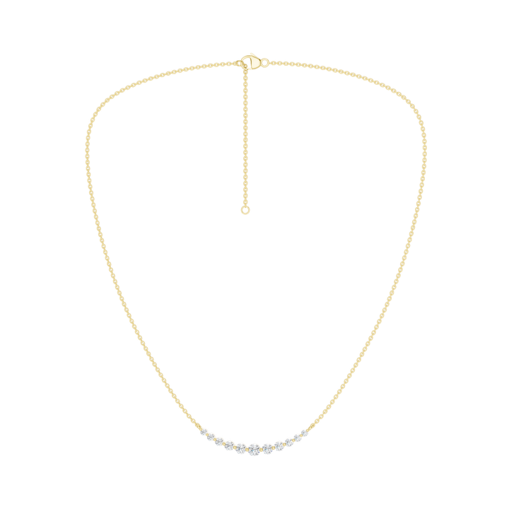 Smiley Graduated Diamond Necklace (Round) in 14K Yellow Gold – Silvadi Jewelry Aurora CO