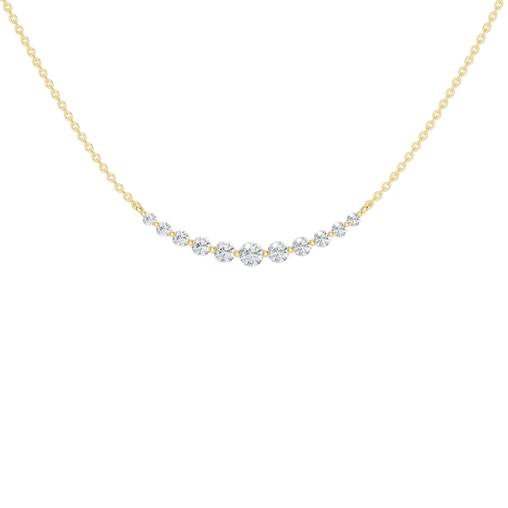 Smiley Graduated Diamond Necklace (Round) in 14K Yellow Gold – Silvadi Jewelry Aurora CO