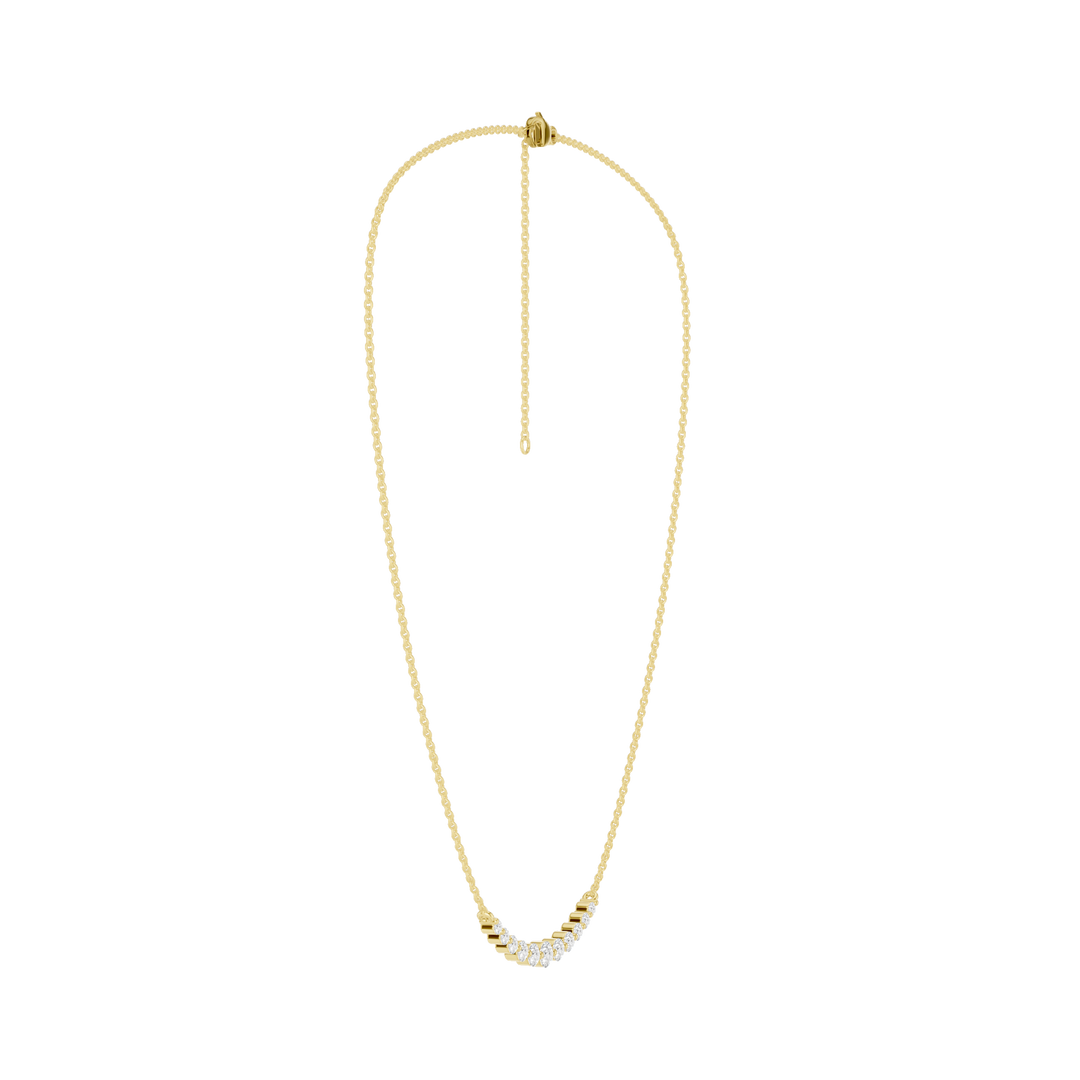 Smiley Graduated Diamond Necklace (Round) in 14K Yellow Gold – Silvadi Jewelry Aurora CO