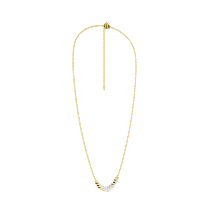 Smiley Graduated Diamond Necklace (Round) in 14K Yellow Gold – Silvadi Jewelry Aurora CO
