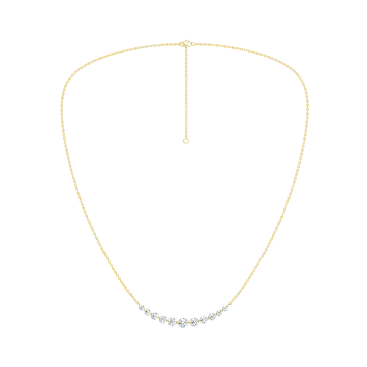Smiley Graduated Diamond Necklace (Round) in 14K Yellow Gold – Silvadi Jewelry Aurora CO